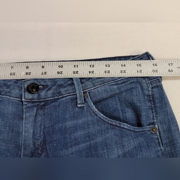 Hudson Mid-Rise Blue Skinny Jeans Flap Rear Pockets Size 29 - Picture 10 of 11